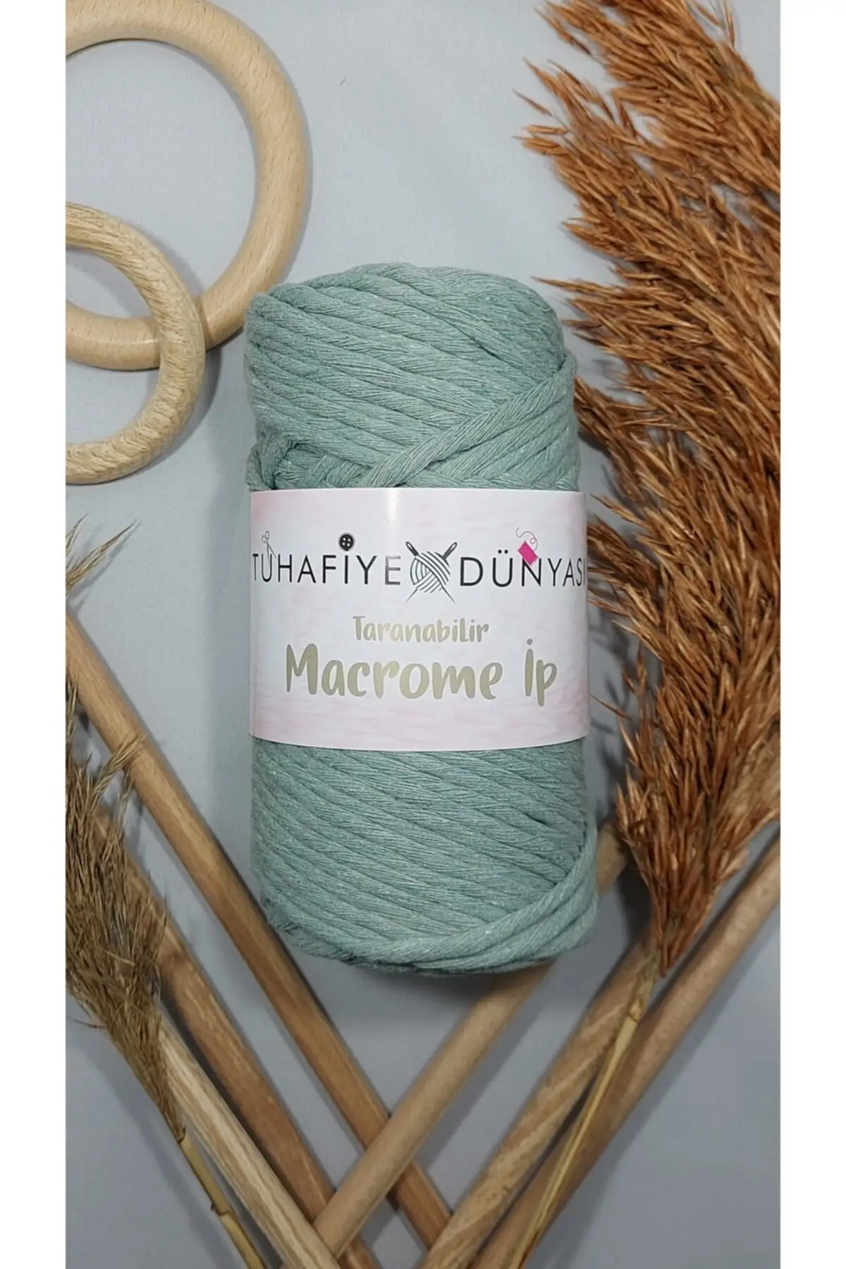 

Taranable macrame rope 250GR age green knitting rope hobby supplies & entertainment life