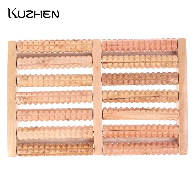 

7 Raw Wooden Roller Foot Massager Stress Relief Health Therapy Relax Massager