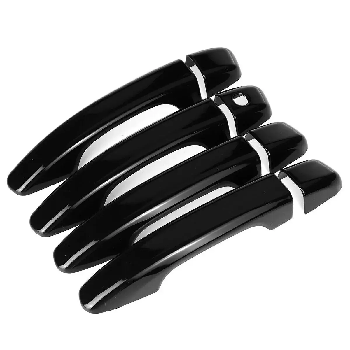 

Для LHD Honda Accord 10th 2018-2021 автомобильная наклейка из углеродного волокна, серебристая внешняя дверная ручка, литая крышка, аксессуары для отделки