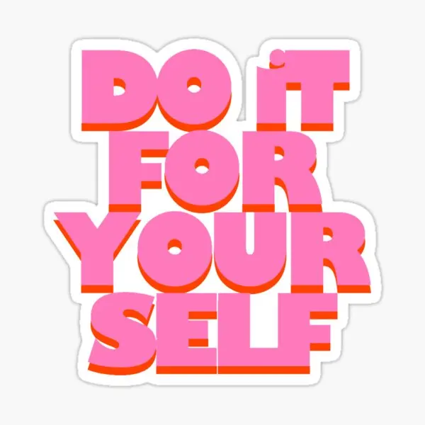 

Do It For Yourself 5PCS Stickers for Wall Background Funny Water Bottles Decor Laptop Room Home Cartoon Decorations Luggage