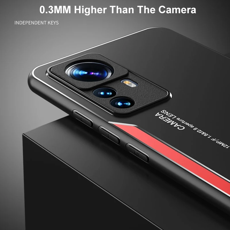 Алюминиевый металлический чехол для Xiaomi Mi 12T Pro матовый из ТПУ силиконовый