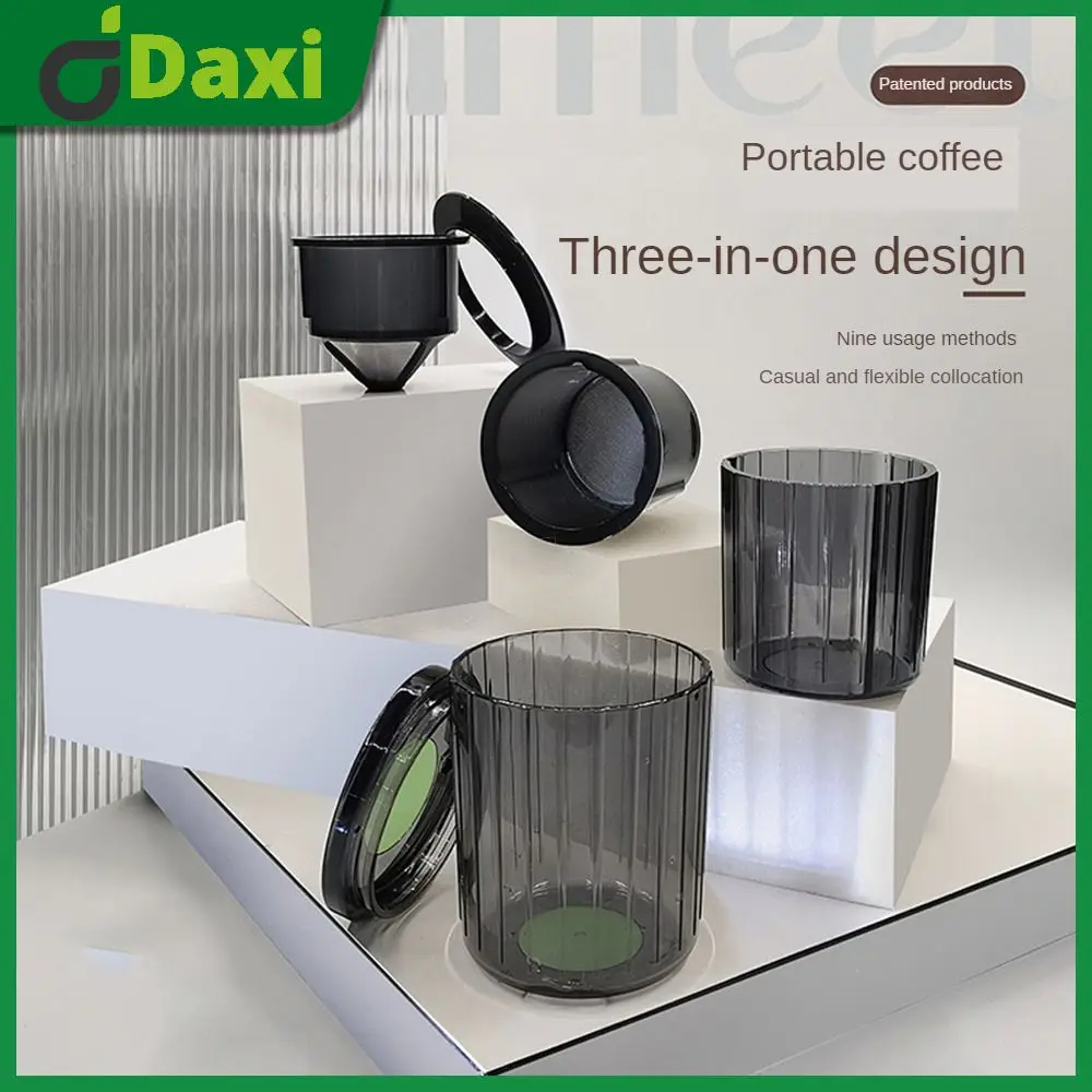 

With Lid Tea Coffee Coffee Filter Outdoor Camping Coffee Cup Filter Cup Hand Brewed Coffee High-efficiency Mesh Filter Strainers