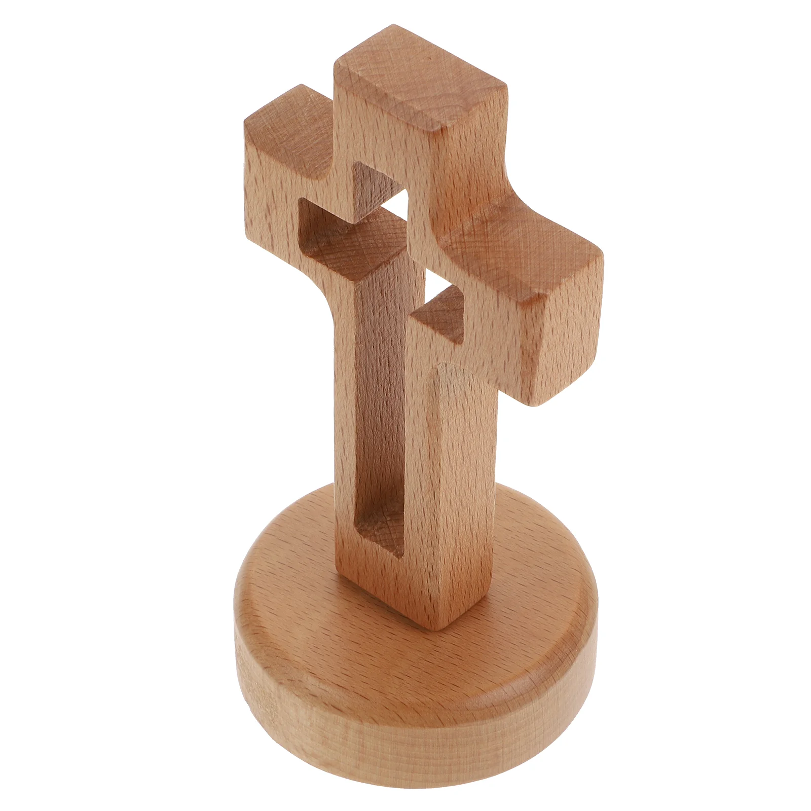 

Jesus Statue Wood Handmade Cross Ornaments Adornment Prayer Supplies Decor Wooden Adornments Shaped