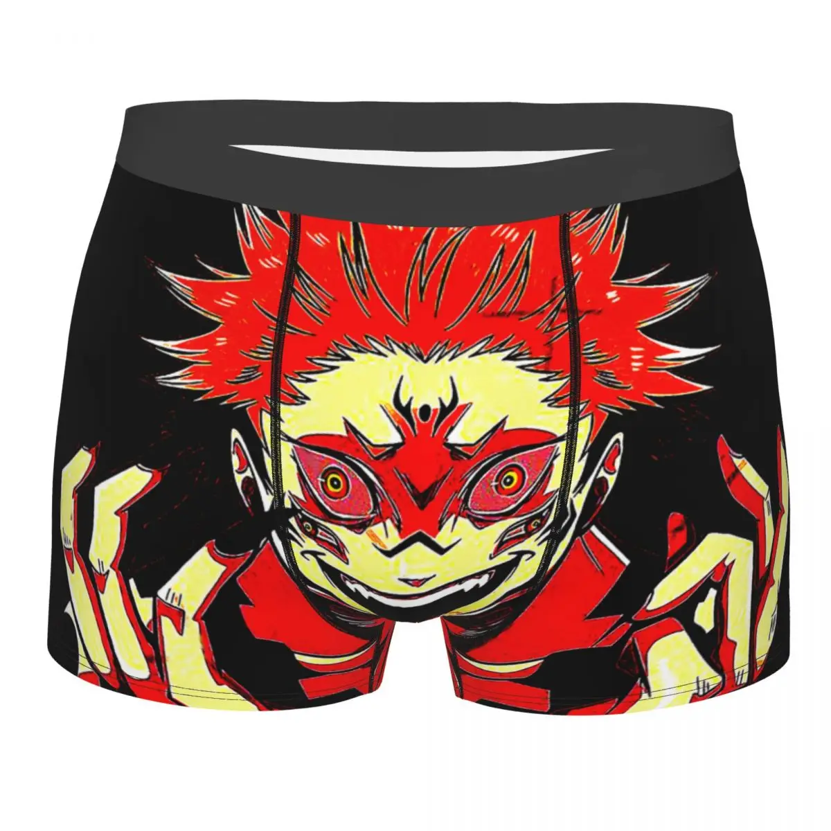 

Sukuna Men Boxer Briefs Underpants Jujutsu Kaisen YujiItadori Anime Highly Breathable High Quality Sexy Shorts Gift Idea