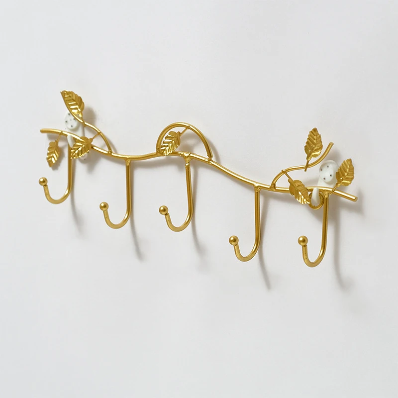 

1pc No Punch Hooks Decorative Entryway Key Storage Coat Hat Hooks Leaf Hooks Entryway Wall Hanging Home Decoration