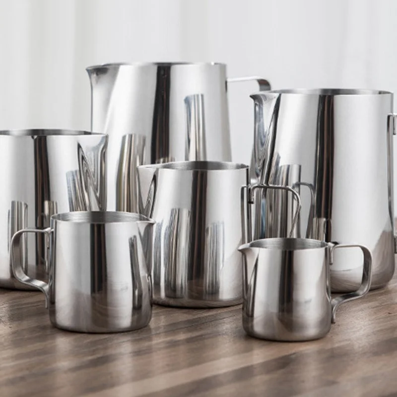 

Milk Jugs Stainless Steel Frothing Pitcher Pull Flower Cups Coffee Milk Frother Latte Art Milk Foam Tool Coffeware