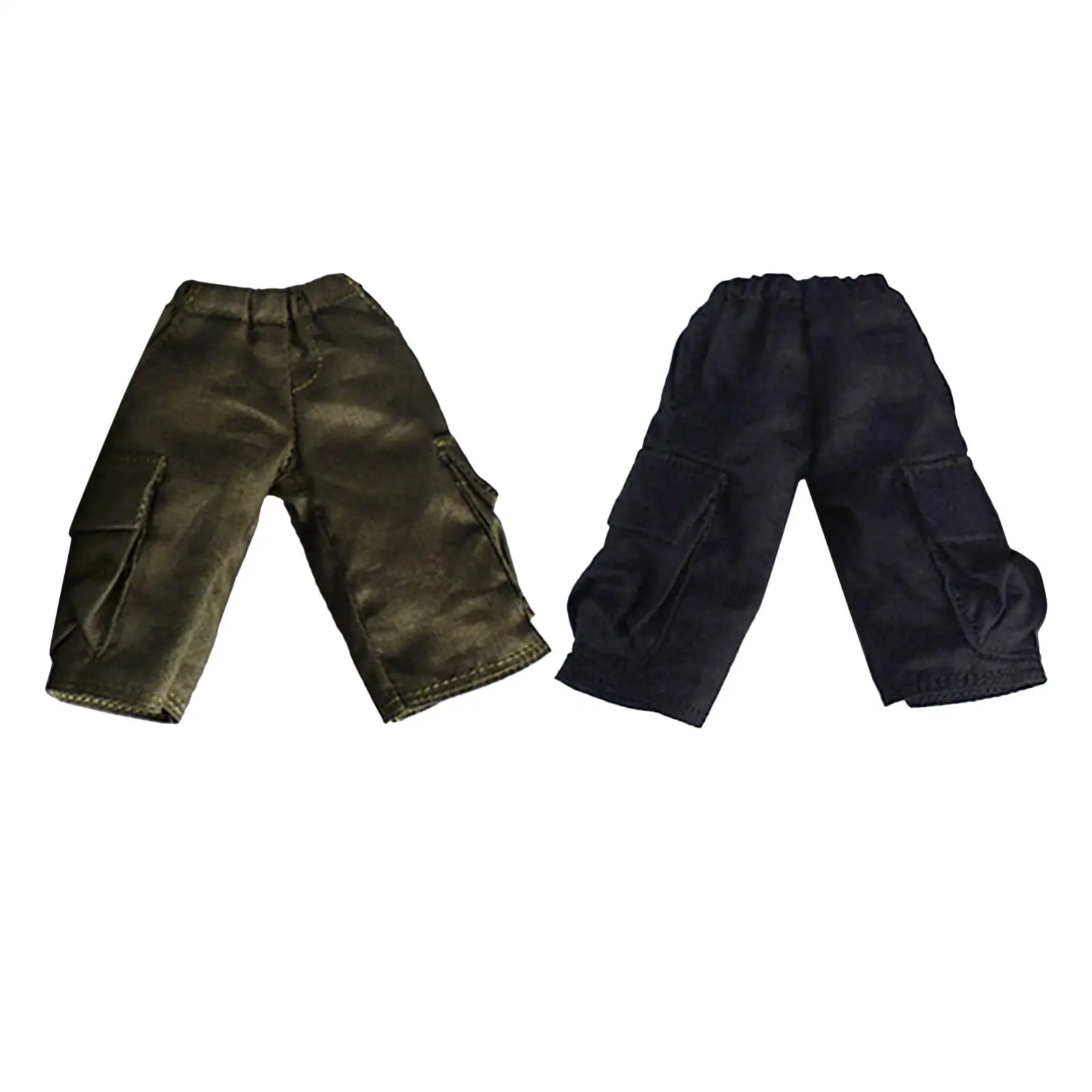 

1:12 Scale Fashion Short Pants Man'Casual Shorts with Extra Pockets for 6'' Soldier Figures Body BJD Doll Accessory