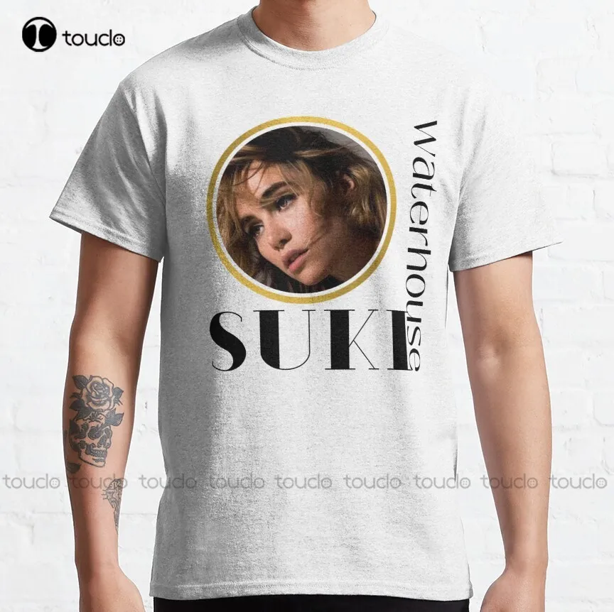 

Классическая футболка Suki Waterhouse, мужские футболки, модные креативные Забавные футболки для отдыха, уличные простые винтажные повседневные ф...