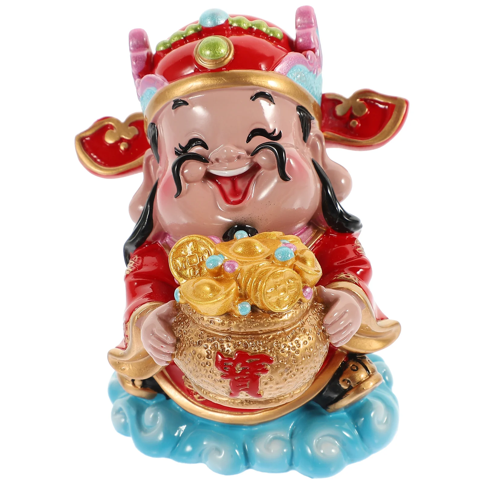 

God Wealth Ornaments Creative Decorative Cartoon Statues Living Room Decorations Statuette Tabletop Resin Fortune Office Trim