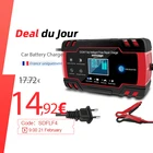 Зарядное устройство для автомобильного аккумулятора, 1224 в, 8 А, импульсный ЖК-дисплей, свинцово-кислотный аккумулятор Agm