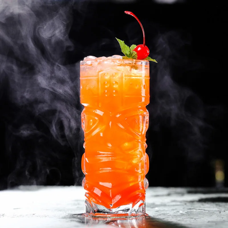 

Hawaii Tiki Cup Ghost Face Cocktail Beer Cup Creative Bar Juice Cold Drink Glass