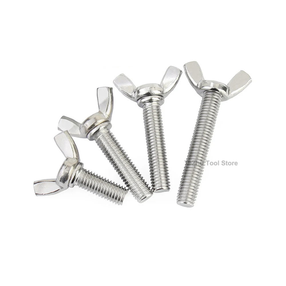 Болт с крылом-бабочкой ручная затяжка винт головкой большим пальцем нержавеющая