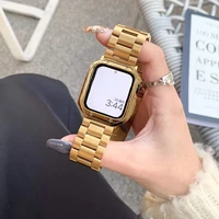 stainless steel band for apple watch series 76se54321 40mm 44mm lady strap bracelet for iwatch 41 45 38mm 42mm wristband