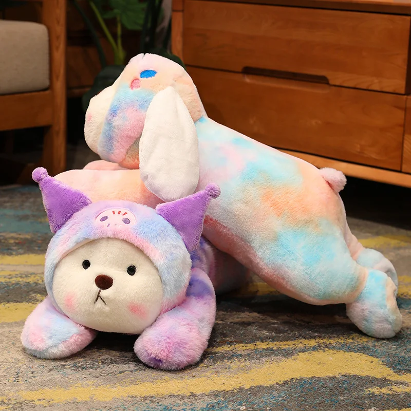 

Милая красочная плюшевая игрушка, 55 см, мишка Лина, медведь, мягкая кукла, подушка для дивана, мультяшный мальчик, милый подарок для декора детской комнаты