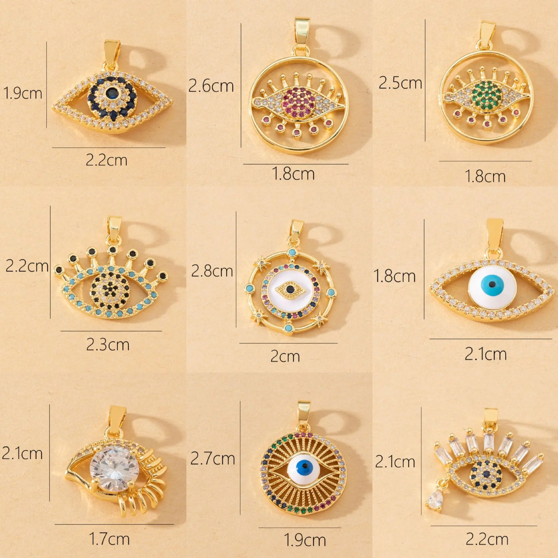 

Euramerican Wind Drop Oil Accessories Demon Eye Eye Pendant Necklace Ornaments Accessories DIY Pendant Pendant