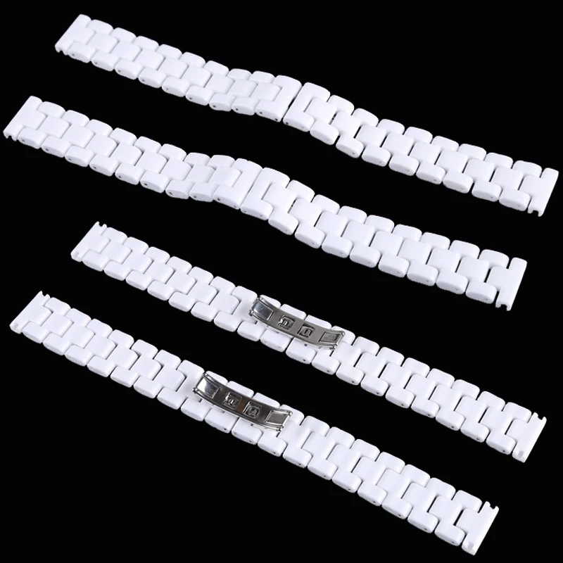 Ceramic Watch strap 14mm 16m 18mm  Watch band for women wristwatch band with tools high quality Bracelet strap for Smart watch