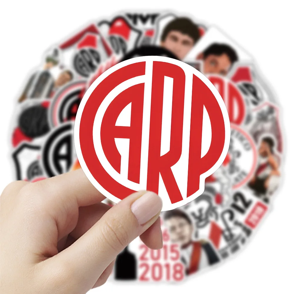 Фото 10/50 шт., аргентинский футбольный клуб, RIVER PLATE, конкурсные спортивные футбольные граффити, декоративные водонепроницаемые наклейки, детские игрушки №3