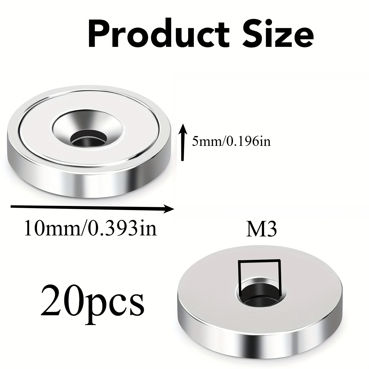 

Магниты с потайной головкой 10x5/12x5/15x3/20x3 мм разных характеристик, подходят для лабораторий, динамиков, дверей и окон.