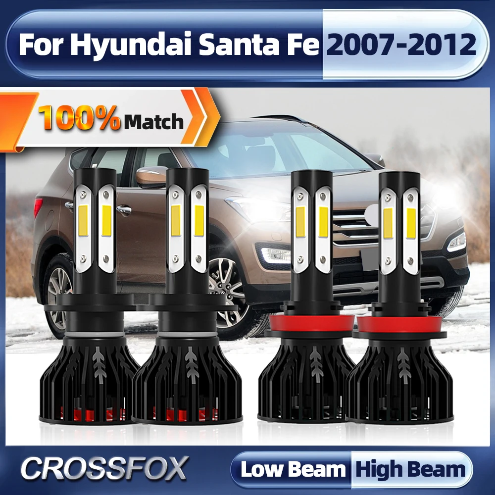 

40000LM Car Led Headlight 6000K H7 H11 Car Light Bulbs CSP Chips Turbo Lamp 240W For Hyundai Santa Fe 2007-2009 2010 2011 2012