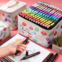 manga 406080 colored marker set maeker colors double head bag watercolor pen school animation hand painted full set of brushes