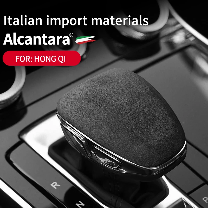 

Alcantara Suede For Hongqi H9 2020-2022 models Car Shift Cover Shift Handle Headgear Cover Shift Lever Protective Cover Parts