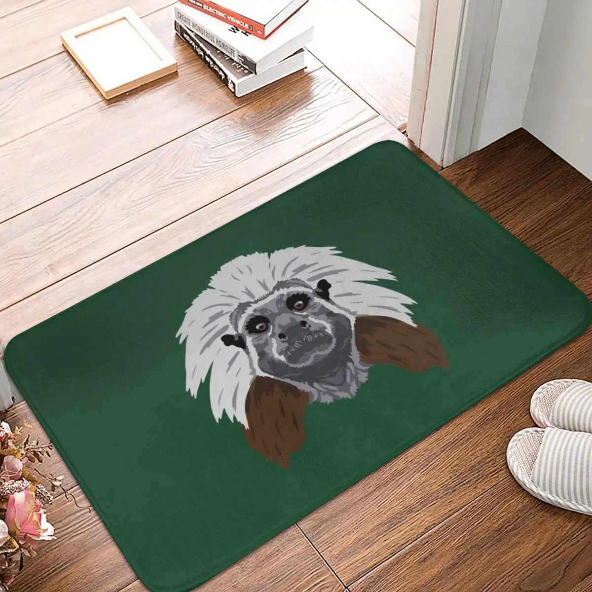 

Cotton-top Tamarin Face Doormat Polyester Floor Mat Cushion Carpet Kitchen Entrance Home Rugs Mats Bathroom Non-slip Footpad