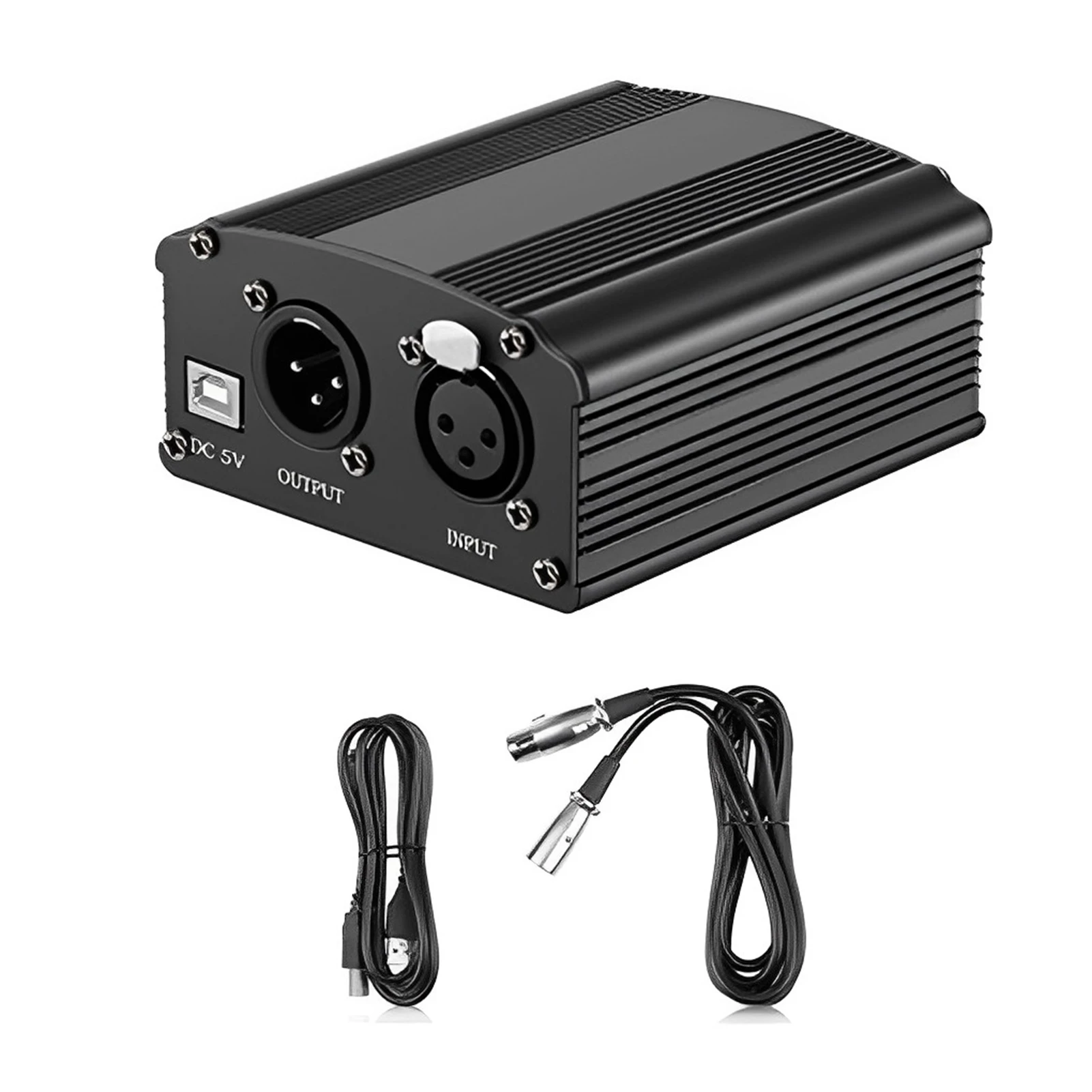 

Condenser Microphone Power Supply with Adapter XLR 3 Pin Microphone Cable for Recording Gaming Microphone