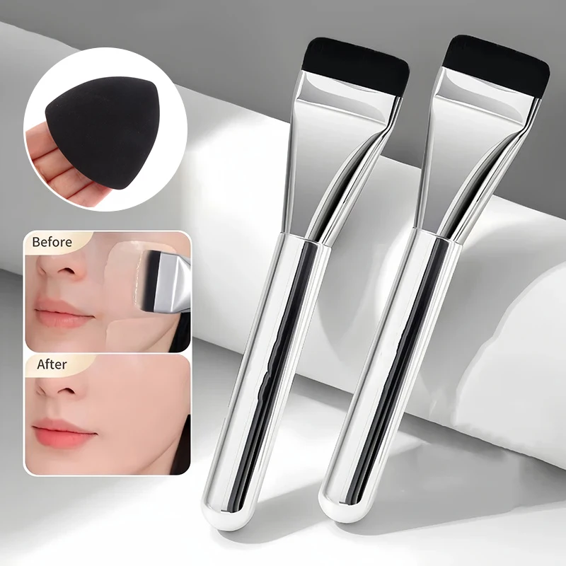 Черный ананас консилер основы макияж кисть и черный спонж ультратонкая плоская