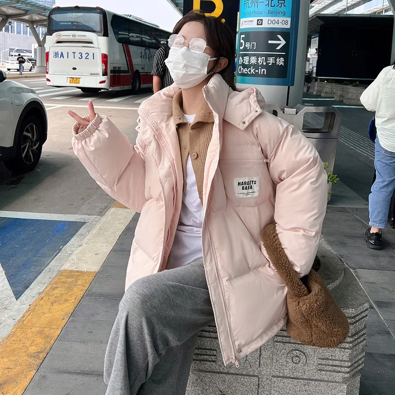 2022 New Winter Women Oversized Parkas Jackets Casual Thick Warm Hooded Pattern Coat Female Winter Outwear Sports Jacket parkas