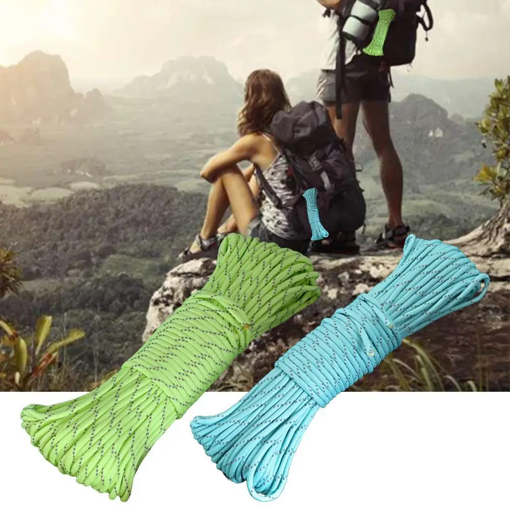 

Rope Reflective Effect Wear Resistant Polyester Utility Cord Tactical Rope Hiking Climbing Equipment for Outdoor