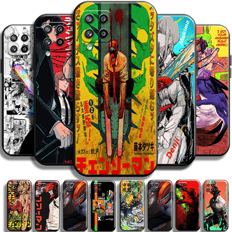 

Anime Chainsaw Man Pattern For Samsung Galaxy A22 A22 5G Phone Case Cases TPU Liquid Silicon Shockproof Back Carcasa Shell