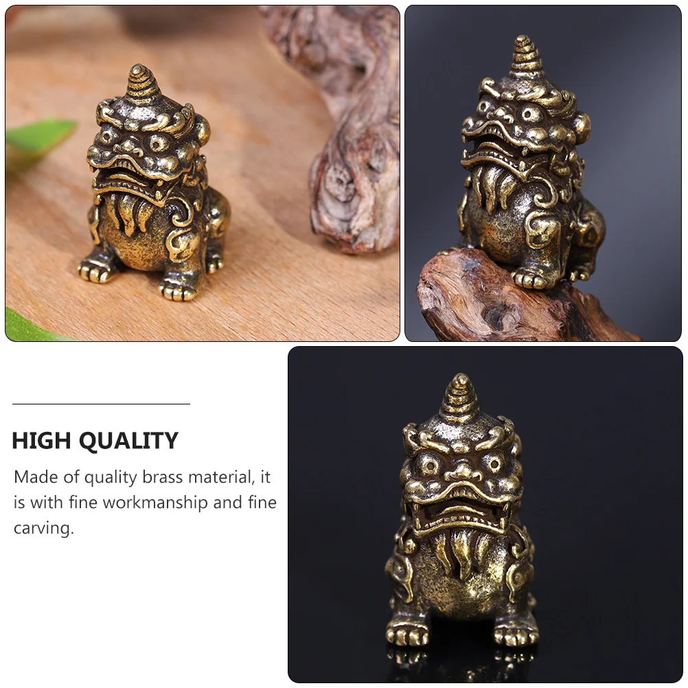 Бронзовые безделушки классическое украшение орнамент Kylin статуя в форме льва