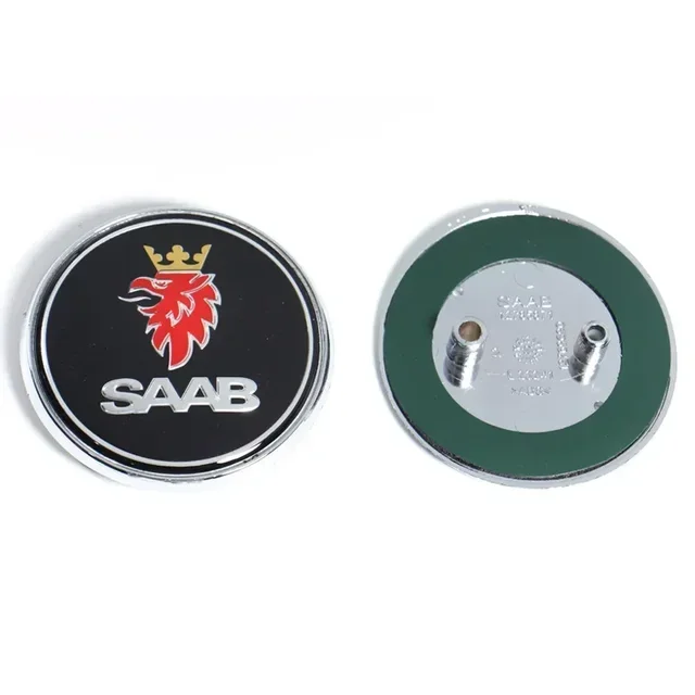 

68 мм 2 3 контакта SAAB Автомобильный передний капот с логотипом на задний багажник, бампер, значок для SAAB 9 3 9 5 9-3 9-5 SAAB, эмблема, наклейка, аксессуары