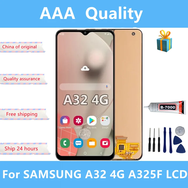 Протестированный новый полноразмерный OLED-дисплей для Samsung A32 4G A325 A325F SM-A325M SM-A325F/DS