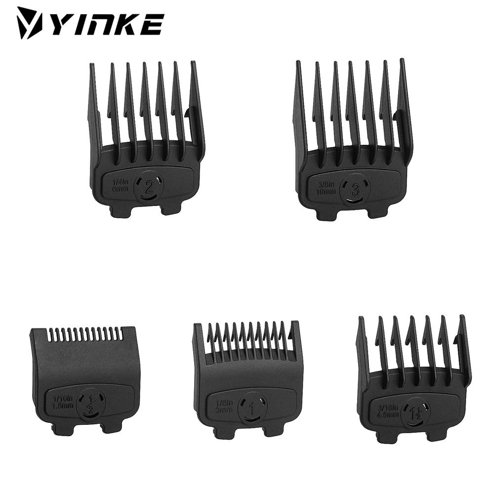 YINKE Guards Magnetic Comb Set for Andis Master Clippers Trimmer Cordless Clipper 5 Cutting Lengths Guide Comb Guards Attachment