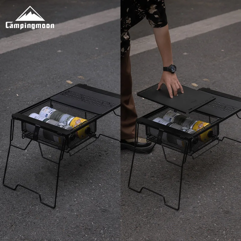 Фото Многофункциональный уличный стол CAMPINGMOON CK-24BK/BF/SF IGT с корзиной для фильтрации воды из нержавеющей стали и отсеком для хранения №1