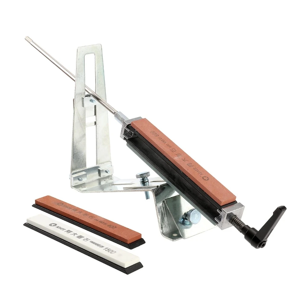 

Knife Sharpener Professional 120#/320#/600#/1500# Oil Sharpening Stone Angle Adjustable Handheld Abrasive Tool