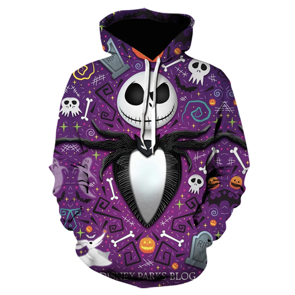 

Anime Movie Jack And Sally 3D Print Hoodies Women Men's Fashion Nightmare Before Christmas Horror Casual Hoodie Sweatshirts 2023