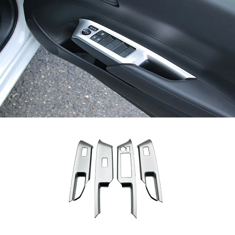 Фото RHD для Toyota AQUA MXP 2021 2022, ABS, черный, серебристый, кнопка подъема окна автомобиля, панель переключателя, накладка, аксессуары для интерьера №4