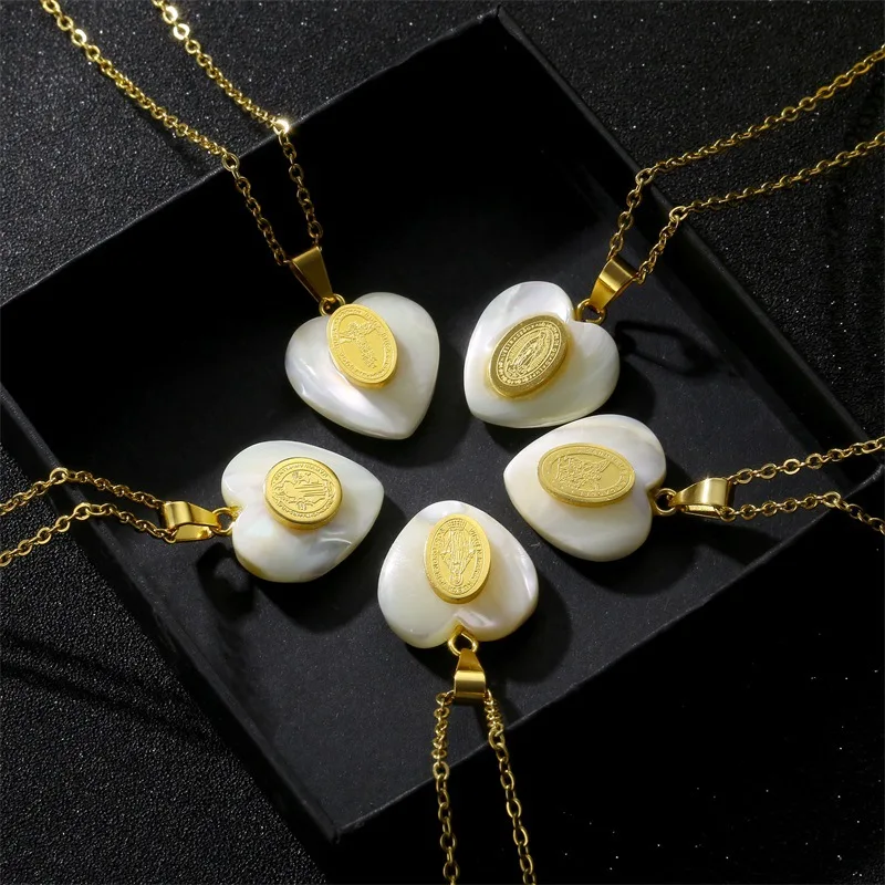 

Женское Ожерелье с кулоном Богородицы, изящное золотистое колье с кулоном из фианита в христианском стиле, религиозное украшение