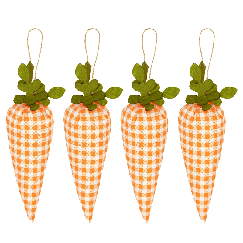 

4pcs/lot Easter Carrots Ornaments for Easter Home Decor DIY Easter Party Decorations Kids DIY Crafts Gifts Supplies