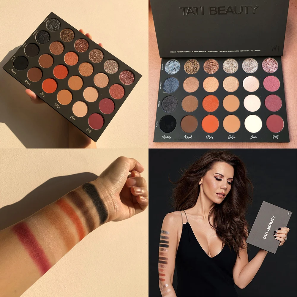 

Tati Palette Textured Neutrals Vol 1 Matte Shimmer Glitter 24 Color Best Makeup Eyeshadow Palette Pigment Tati Beauty Palette