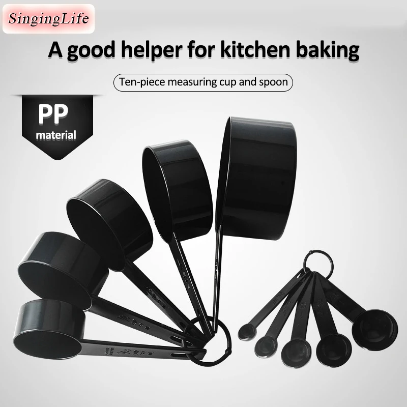 

5/10pcs Measuring Spoon Measuring Cup Kitchen Accessories Tool Plastic Measuring Tool Cake Baking Flour Measuring Cooking Gadget