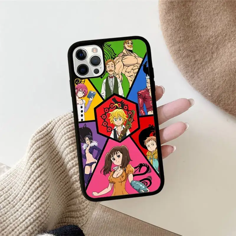 Anime The Seven Deadly Sins Phone Case Silicone PC+TPU Case For iPhone 14 11 12 13 Pro Max 8 7 6 Plus X XR Hard Fundas