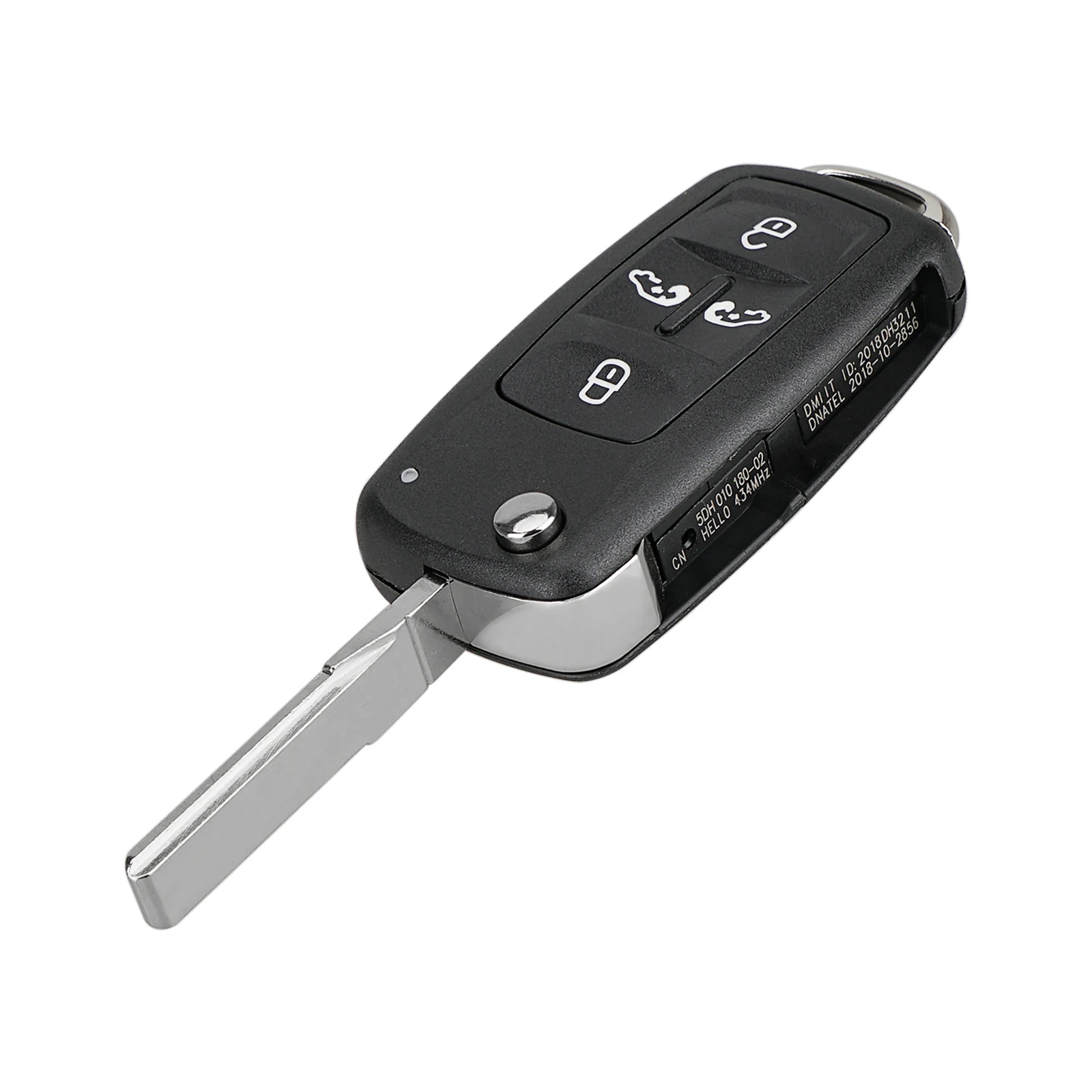 

Откидной чехол для автомобильного ключа с 5 кнопками для VW Volkswagen Sharan 7N Transporter Shuttle T6 Seat Alhambra 7N, сменный корпус дистанционного брелока