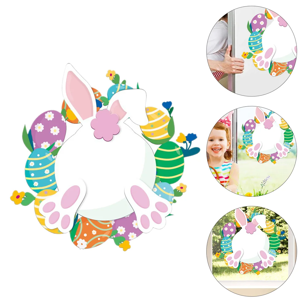 

Removable Easter Decal Window Sticker Bunny Egg Pattern Design Wall Sticker