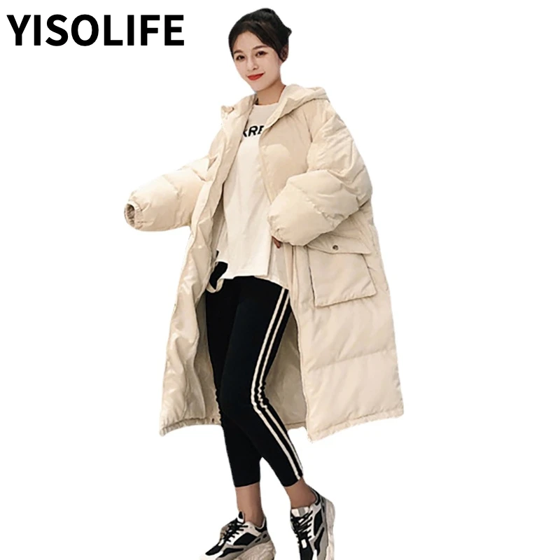 

YISOLIFE Winter Coat For Women Women's Winter Parkas Coats Padded Jacket Loose Long Bread Clothes Anti-Season Padded Jacket Gift