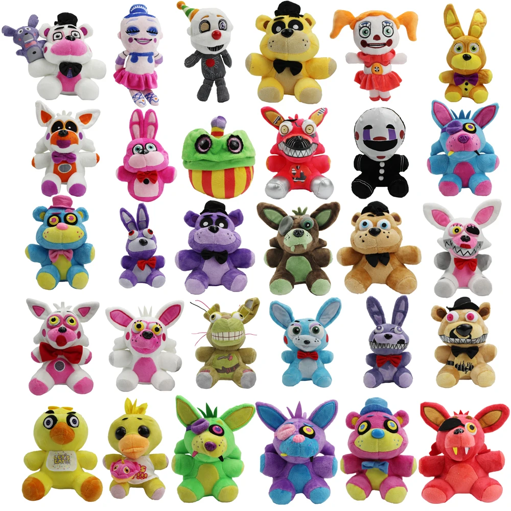 Плюшевые игрушки FNAF 29 видов 18 см милые животные Фокси Бонни медведь Чика мягкие