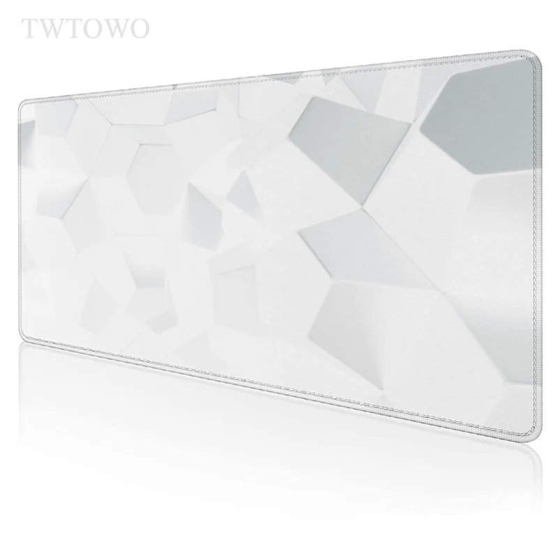 

White Aesthetic Mouse Pad Gamer XL Computer New HD Custom Mousepad XXL Desk Mats Anti Slip Office Carpet PC Mouse Mat Table Mat