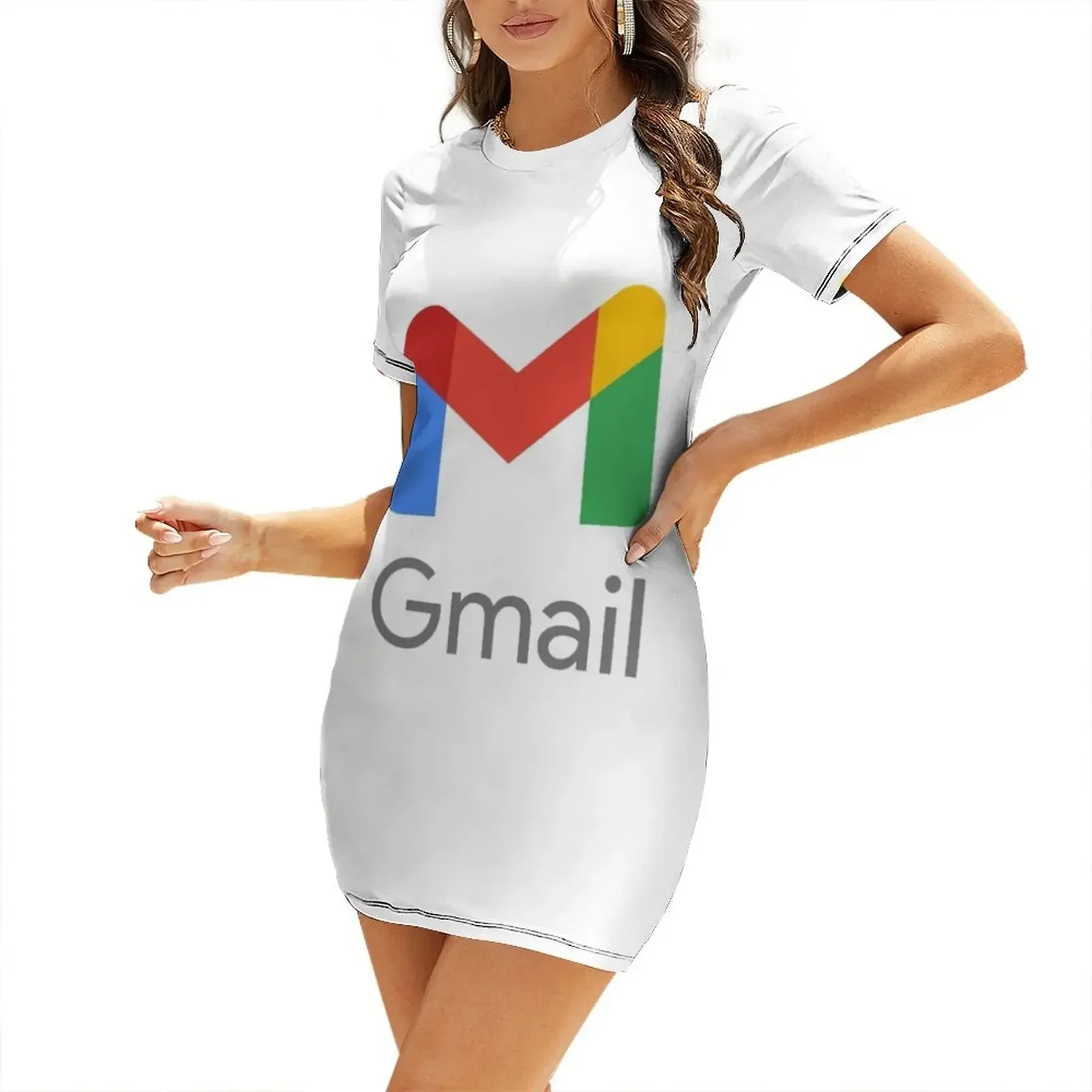 Фото Платья с короткими рукавами Gmail (с новым логотипом 2020) для выпускного вечера, женская одежда, праздничные платья №1